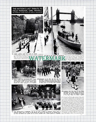 (X468) Field Marshal Earl Wavell Funeral Procession - 1950 Clip
