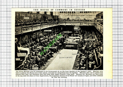 The House Of Commons In Session  - c.1940s Small Cutting