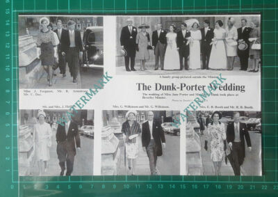 C3809) Miss Jane Porter & Mr David Dunk Beverley Minster Halliley - 1966 Clip