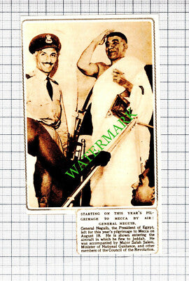 General Neguib Egypt Mecca - 1953 Cutting
