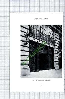 The Quadrant Regent Street London / The Cafe Royal   - c.1928 Book Print