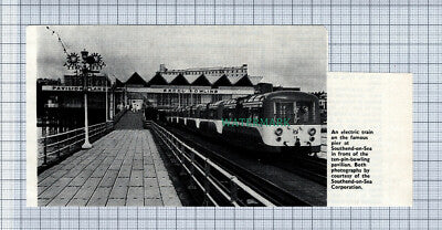 C4231) Electric Train Pier Excel Bowling Southend on Sea Essex - 1968