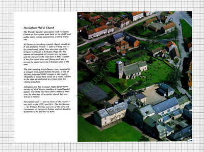 9810) HOVINGHAM HALL / NORTON CEMETERY - 1980s Cutting / Print