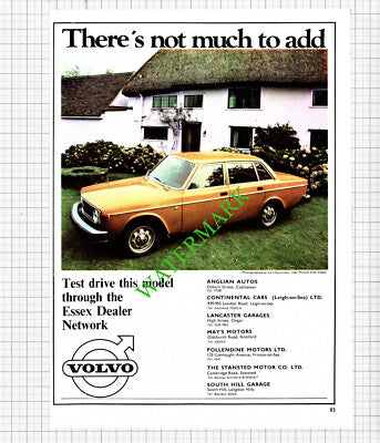 La Chaumiere Philpot End Essex Car Advert  - 1974 Cutting