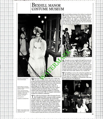 Bexhill Manor Costume Museum Sussex Mrs Christine Portch  - 1986 Cutting / Print