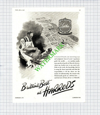 Harrods London Advert - 1951 Cutting