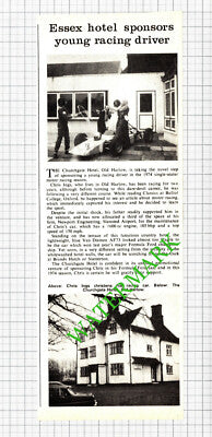 The Churchgate Hotel Old Harlow Essex Chris Ings Racing Driver - 1974 Cutting