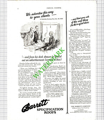 Nonpareil Cork Brown Hotel Louisville Barrett Roof Company New York -1926 Advert