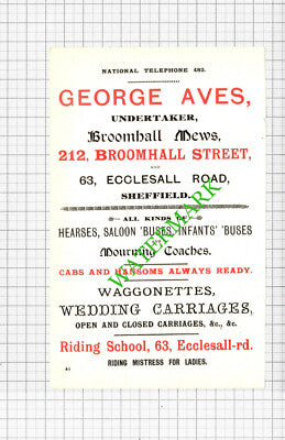 George Aves Undertaker Sheffield / Brook Bros Lacquerine Advert -1897 Cutting