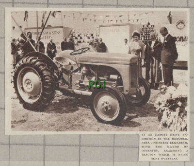 C1325) Memorial Park Coventry Mayor & Princess Elizabeth -1948 Cutting