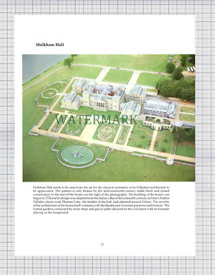(8612) Swaffham Norfolk / Holkham Hall   - 1980s Print / Cutting