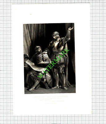 Henry V King Henry Westmoreland William Shakespeare -  c.1880 Antique Print
