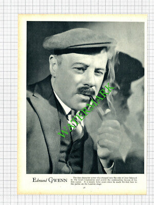 Edmund Gwenn Actor  - 1930's Cutting / Print
