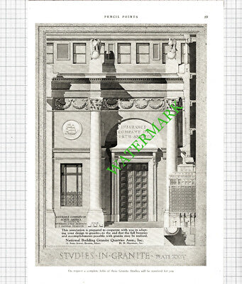 Insurance Company Of North America Philadelphia Granite Quarries -1926 Cutting