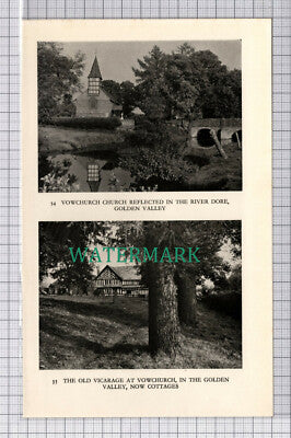 C5379) Vowchurch Church Golden Valley Vicarage - 1938 Cutting