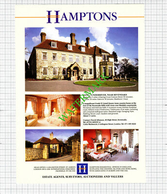 Underriver Sevenoaks Kent Sale Advert - 1991 Cutting
