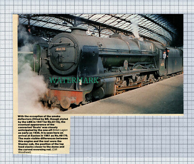 C4892) Railway Engine No 46170 Euston Station - 1990s Cutting
