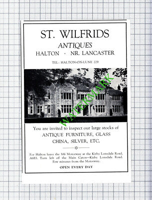 St Wilfrieds Antiques Halton Lancaster Advert - 1966 Cutting