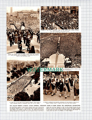 (X114) Italian Women's Catholic Action Congress Anniversary Rome - 1948 Clip
