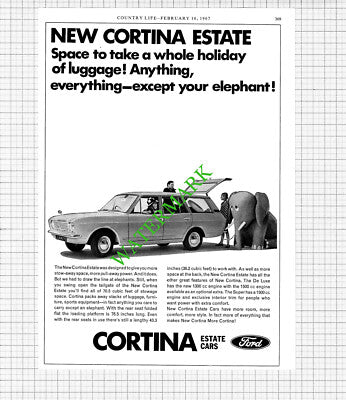 Ford Cortina Car Advert - 1967 Cutting