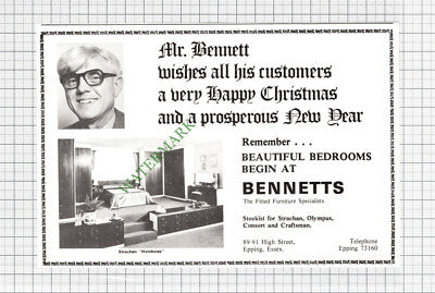 C2941) Bennetts Bedroom Furniture Epping Essex  - c.1976  Cutting