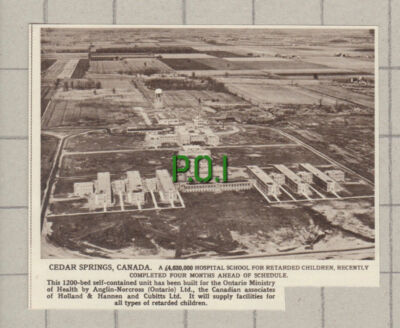 C4224) Cedar Springs Canada Hospital School For Children Ontario Health - 1961
