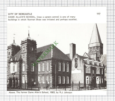 C8052) Dame Allan's School Newcastle Upon Tyne  - 1970s Cutting / Print