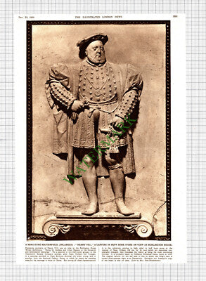 Burlington House  Henry VIII Carving  - 1950 Cutting