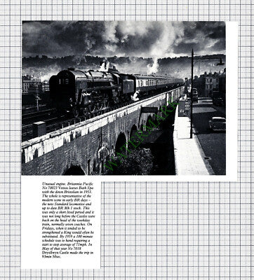 9439) Bath Spa Railway Station Pacific No 70023 Venus Engine  - Cutting