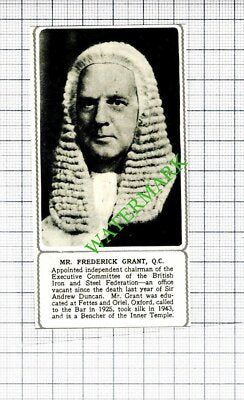 Mr Frederick Grant QC - 1953 Small Cutting