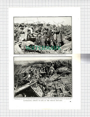 X1272) French Engineers Trenches World War One WW1 - c.1916 Book Print