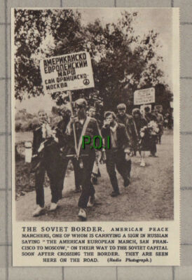 C1424) American Peace Marchers European March Russia -1961 Clip