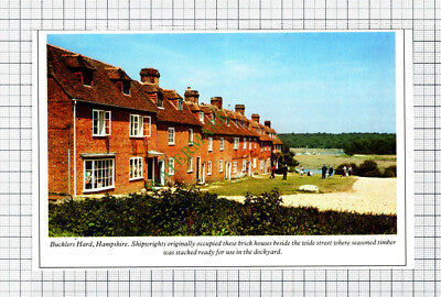 C8038) Bucklers Hard Hampshire   - 1980s Cutting