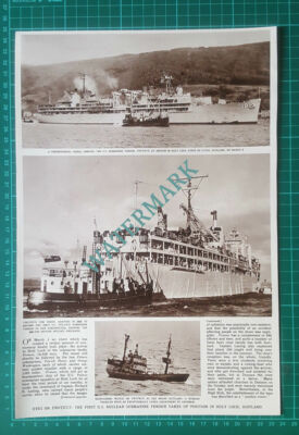 X906) US Submarine Tender PROTEUS Holy Loch Firth Of Clyde - 1961 Clip