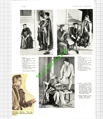 Merchant Of Venice John Gielgud Peggy Ashcroft  - 1938 Article