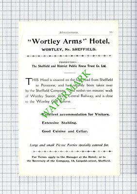 Wortley Arms Hotel Sheffield / Ellis Son & Paramore Surgical Advert 1910 Cutting