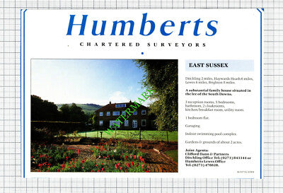 Ipswich Suffolk /  Ditchling East Sussex House Advert - 1991 Cutting