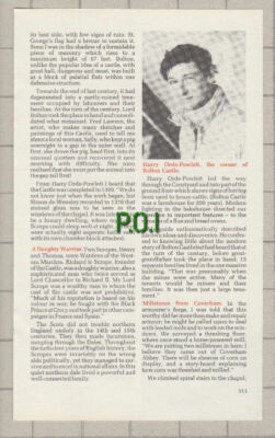 C1039) Bolton Castle Harry Orde-Powlett - 1988 Article