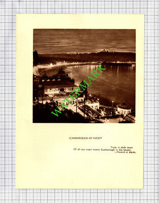 Scarborough / Mickley Yorkshire   - c.1930s Book Print