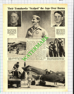 Air Marshal DF Stevenson Burma Air Command American Volunteer Group 1942 Cutting
