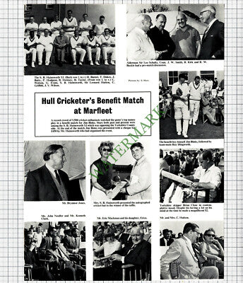 Hull Cricket Hainsworth Mackman Brian Close Jim Binks Burnet  - 1967 Cutting