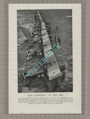 C3909) Scouting Squadron British Planes Great War - c.1918 Clip