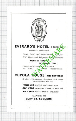 Everard's Hotel Bury St Edmunds Gooding  / Lacey N Gooding / Groom -1964 Cutting