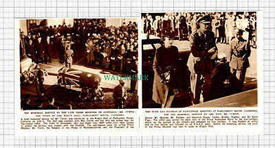 C5564) Mr Curtin Australian Prime Minister Funeral - 1945 Cutting