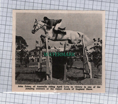 C750) John Fahey Australia Riding April Love Horse Show - 1969 Cutting