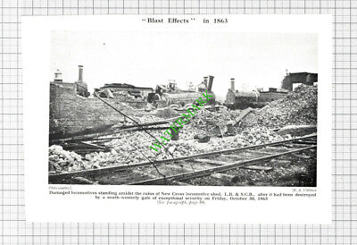 New Cross Locomotive Shed LB & SCR Railway Storm Damage - 1940's Cutting