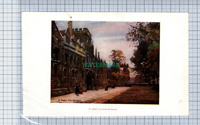 C4962) St John's College Entrance Oxford - c.1900 SMALL Book Print