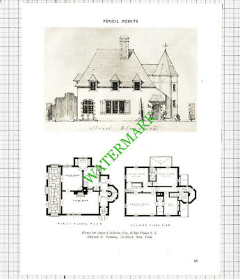 Angus Chisholm White Plains New York USA Edward F Fanning Architect 1925 Cutting