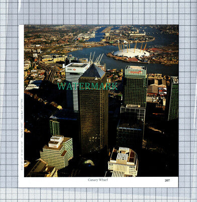 C4311) The Gherkin London / Canary Wharf Aerial View - SMALL Book Print