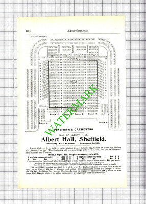 Albert Hall Sheffield Mr J W Pearce Small Advert - 1907 Cutting